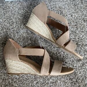 Style&Co Zaddief espadrille wedge sandal in taupe